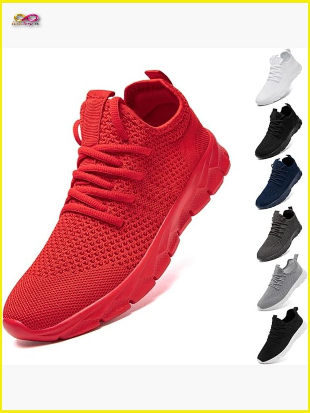 Lightweight Breathable Mesh Lace Up Sneakers Tennis Running Walking Gym Workout